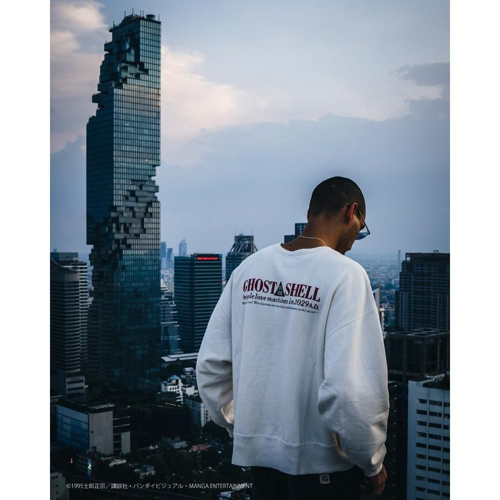 SAINT MXXXXXX | GS_CREW NECK SWEAT SHIRT GHOST IN THE SHELL / WHITE