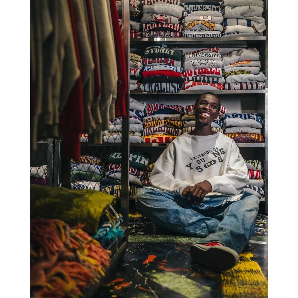 SAINT MXXXXXX | BJ_CREW NECK SWEAT SHIRT YOUNG / WHITE