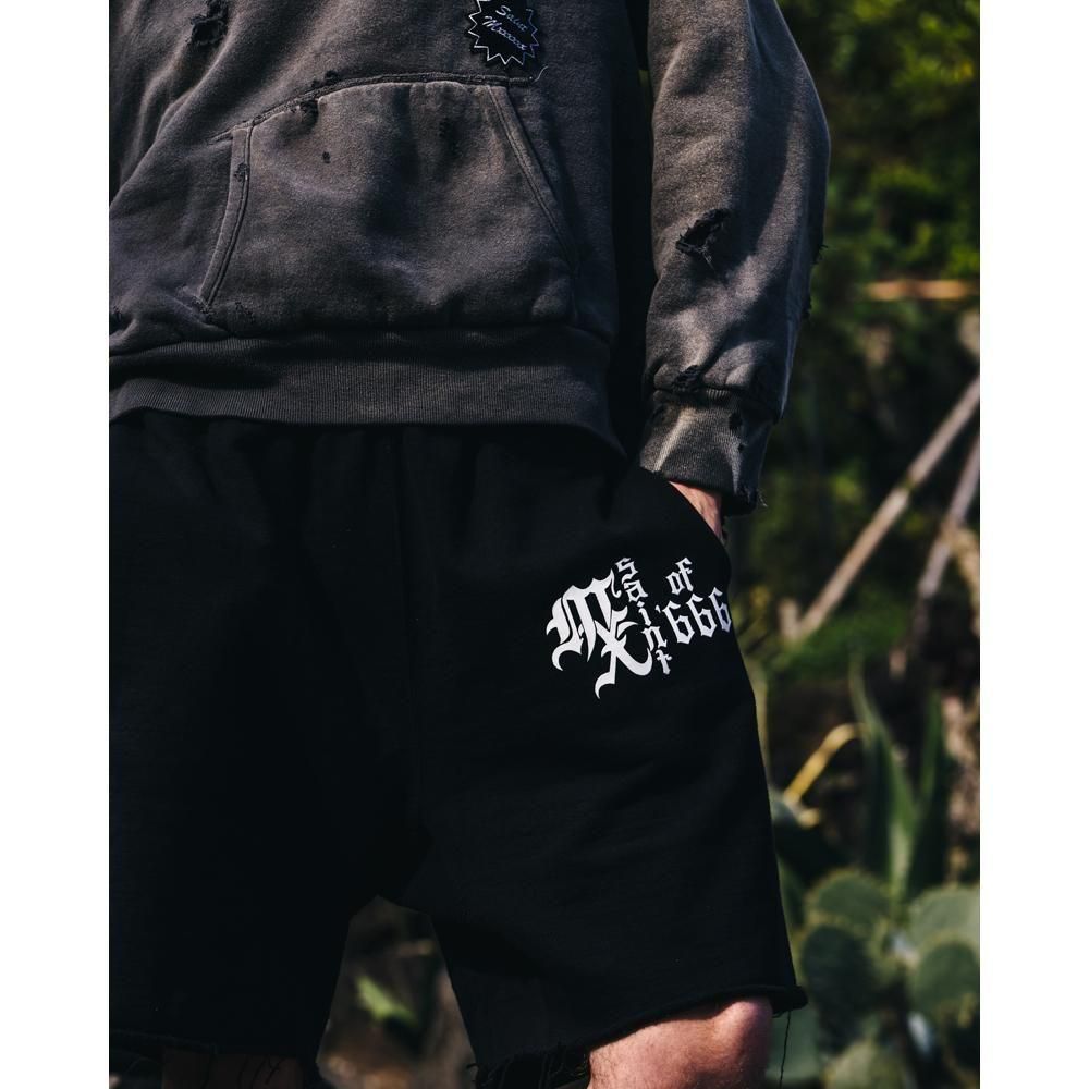 SAINT MXXXXXX | SWEAT SHORTS MX666 / BLACK