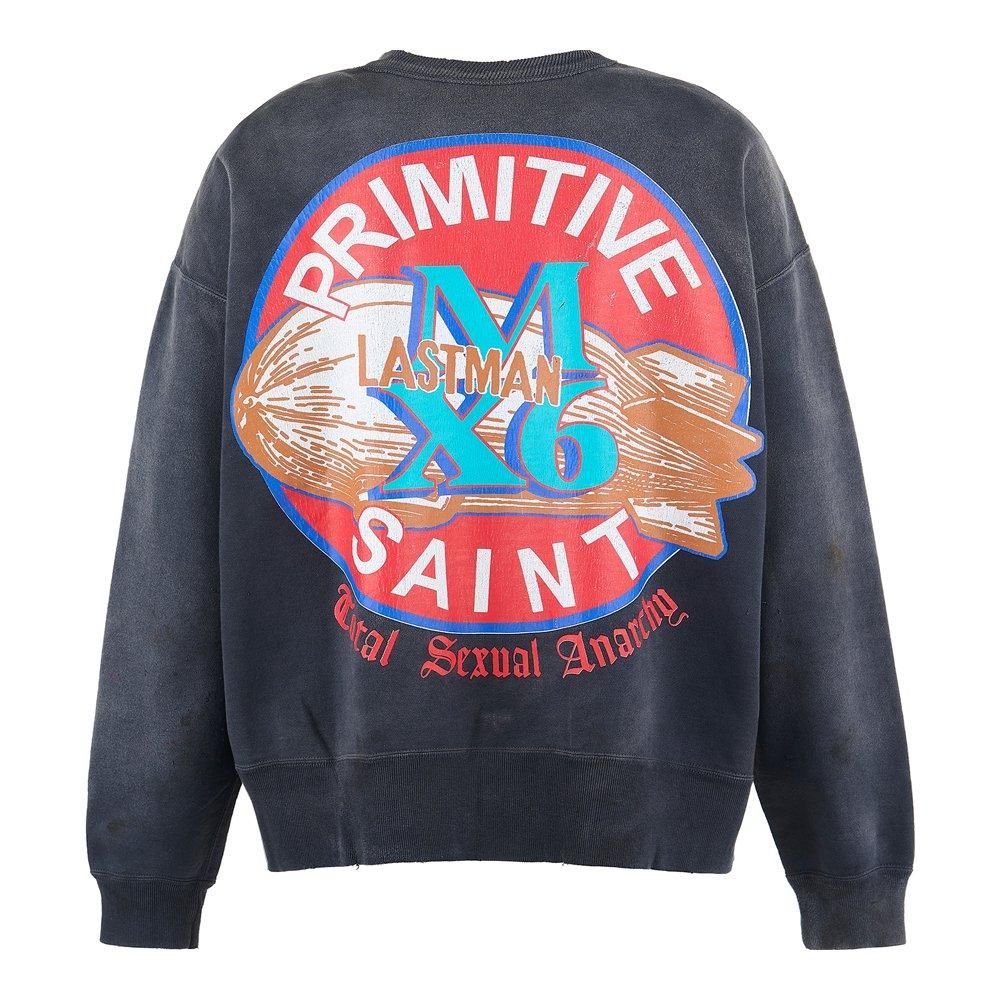 SAINT MXXXXXX | LM_CREW NECK SWEAT SHIRT PRIMITIVE / BLACK