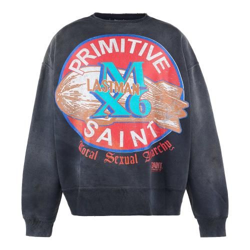 SAINT MXXXXXX | LM_CREW NECK SWEAT SHIRT PRIMITIVE / BLACK