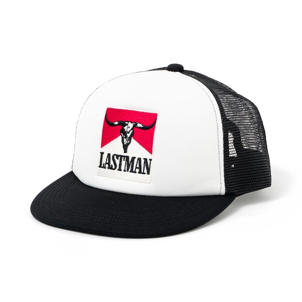 LASTMAN | EMBROIDERED TRUCKER CAP TABACO / BLACK
