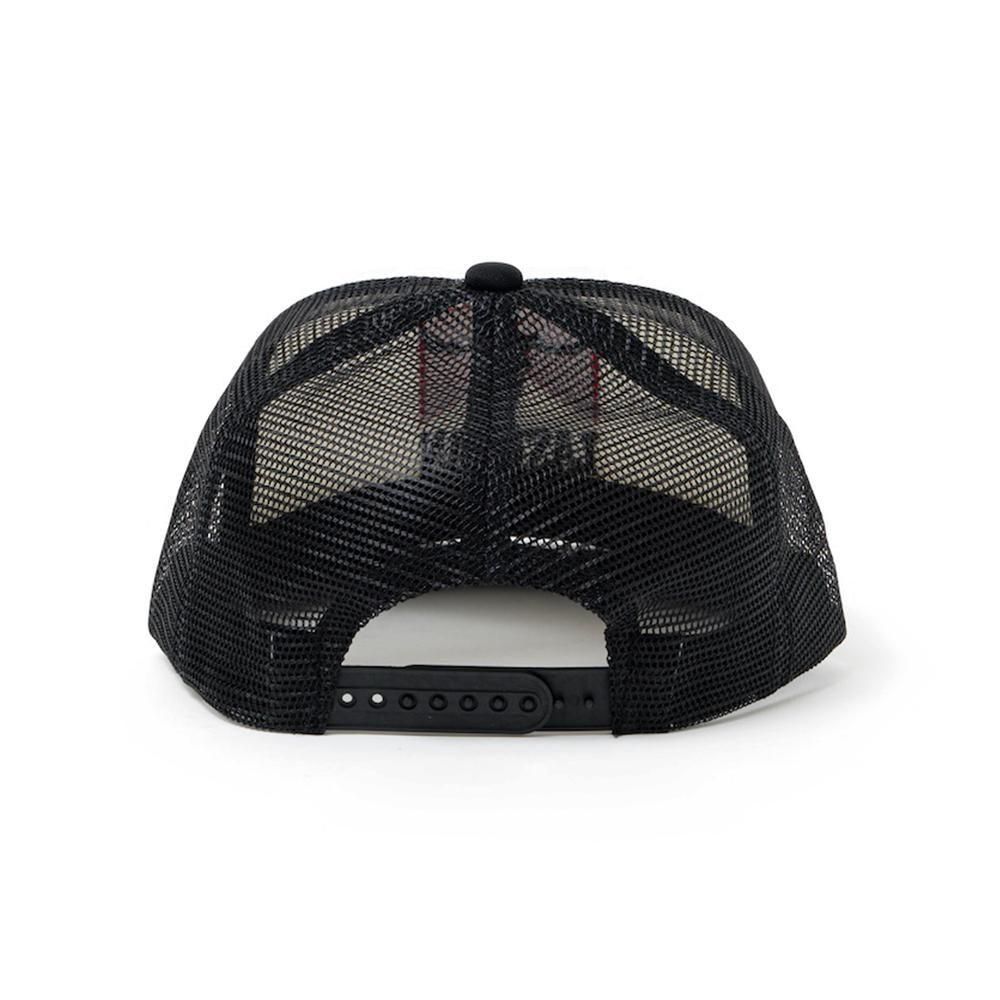 LASTMAN | EMBROIDERED TRUCKER CAP TABACO / BLACK
