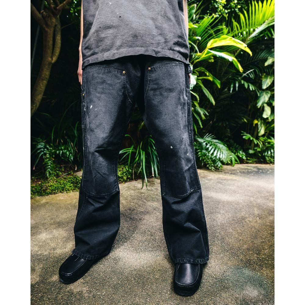 SAINT MXXXXXX | DOUBLE KNEE PANTS / BLACK