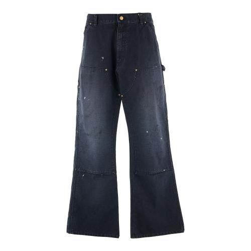 SAINT MXXXXXX | DOUBLE KNEE PANTS / BLACK