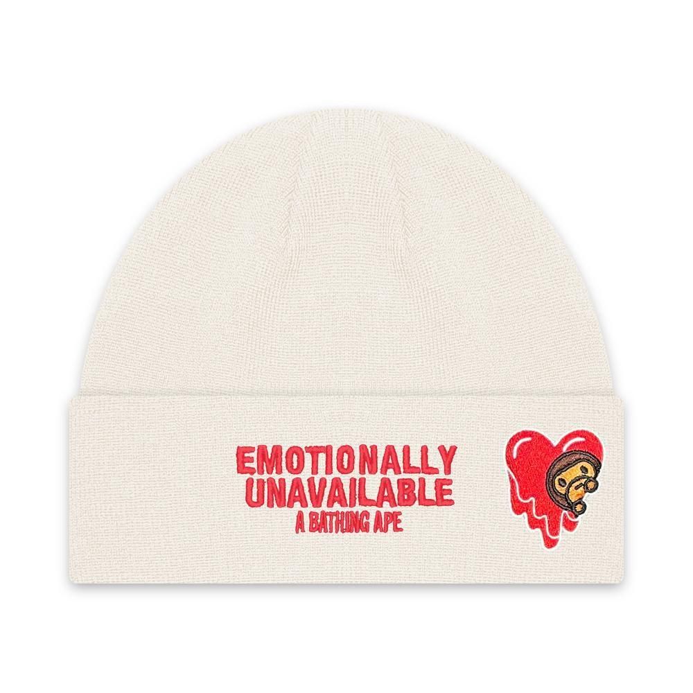 EMOTIONALLY UNAVAILABLE  | EU MILO BEANIE / WHITE