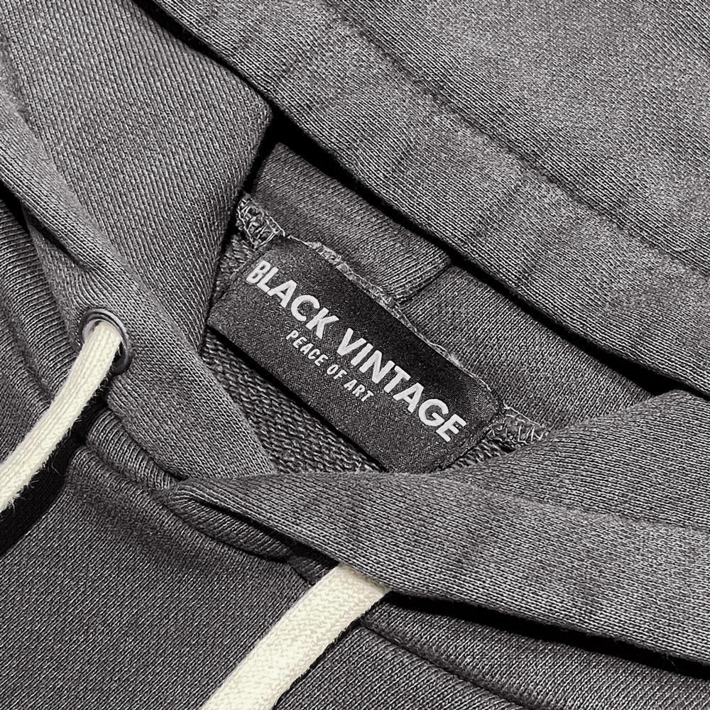 BLACK VINTAGE | PULLOVER HOODIE VINTAGE DYEING / CHARCOAL