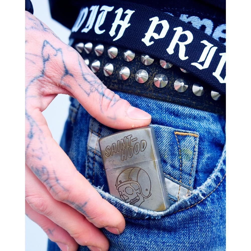 SAINT MXXXXXX | NH_STHD.AGED ZIPPO LIGHTER / SILVER