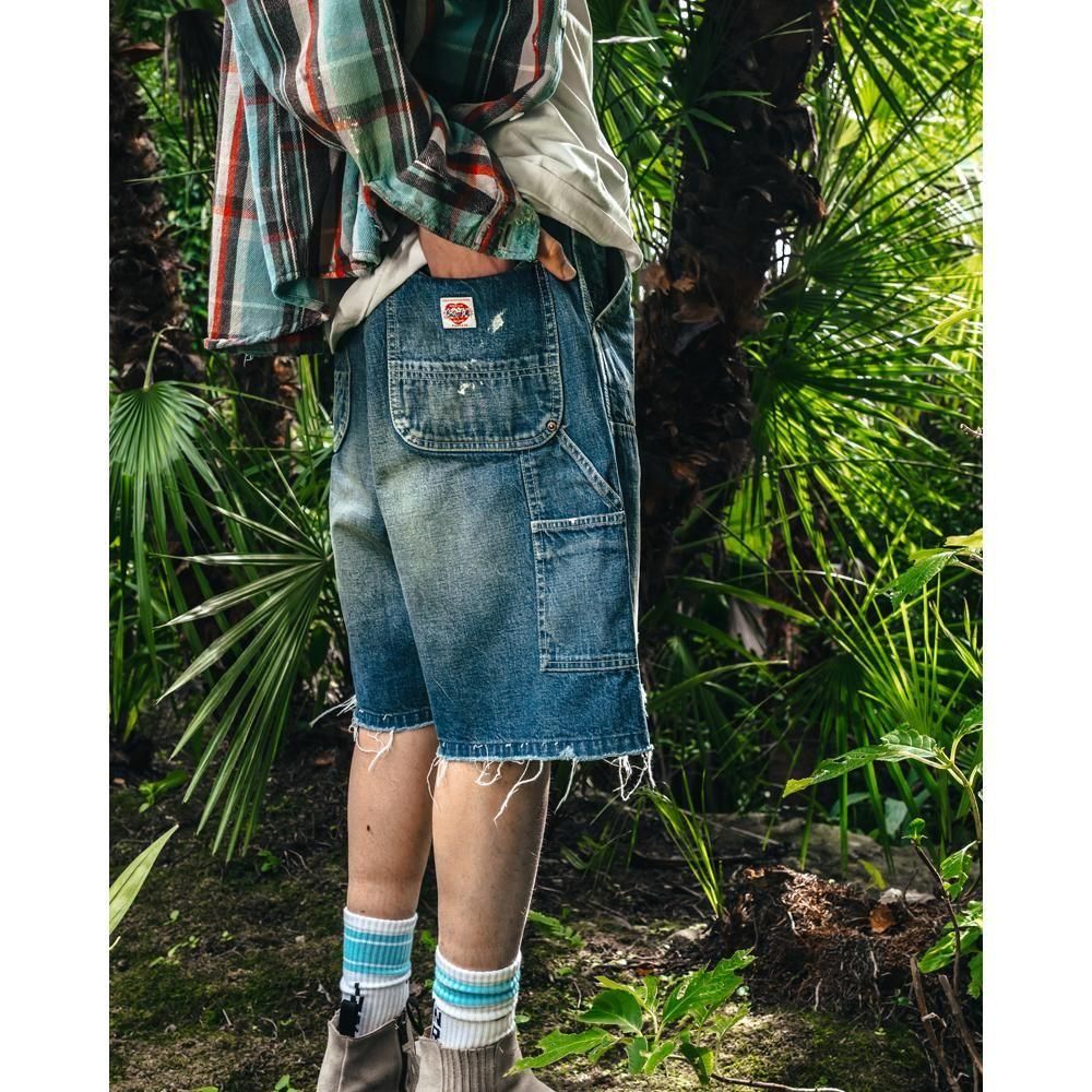 SAINT MXXXXXX | DOUBLE KNEE SHORTS / BLUE