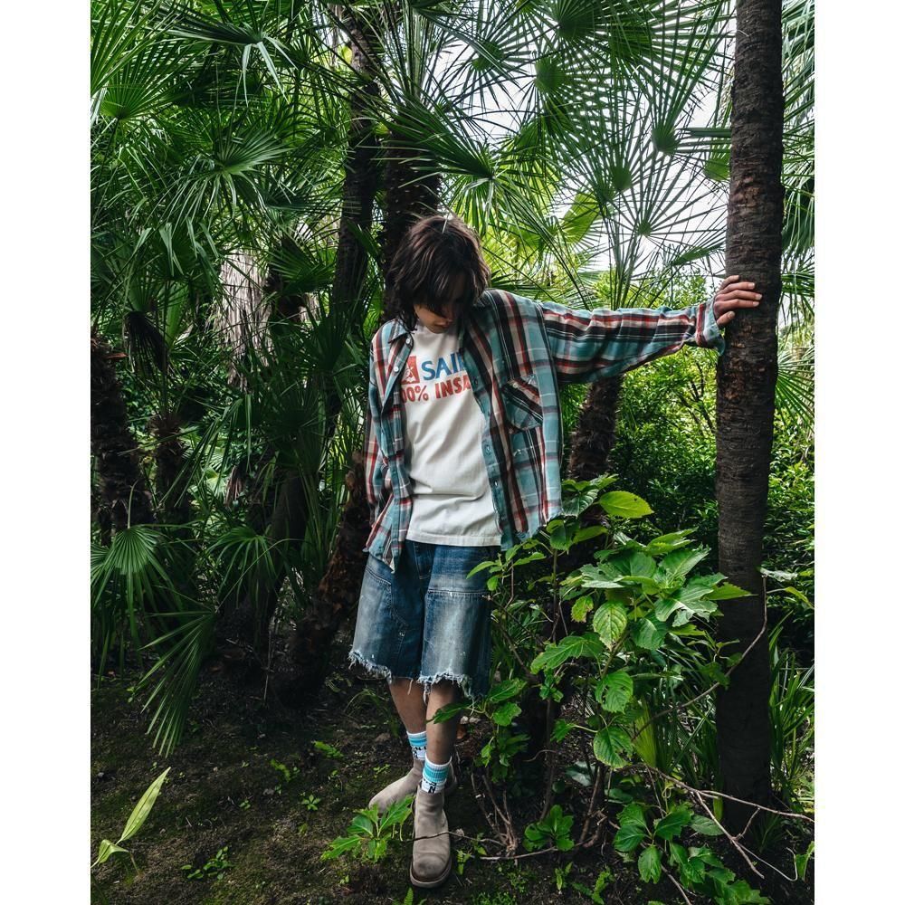 SAINT MXXXXXX | DOUBLE KNEE SHORTS / BLUE