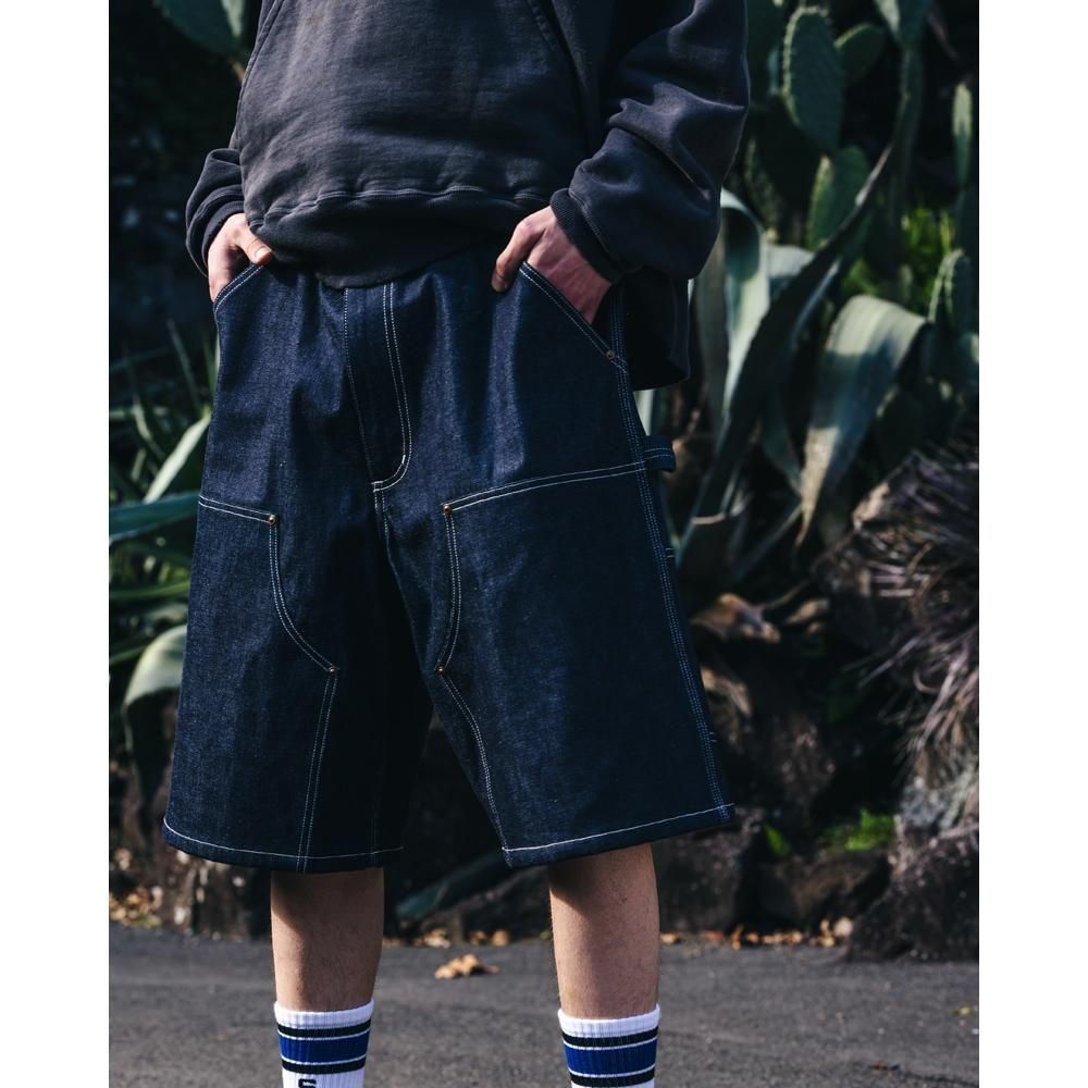 SAINT MXXXXXX | DOUBLE KNEE SHORTS RIGID / BLUE