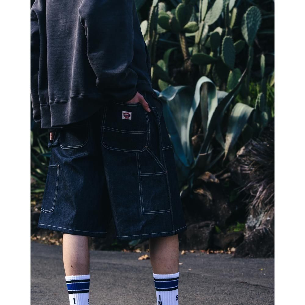 SAINT MXXXXXX | DOUBLE KNEE SHORTS RIGID / BLUE