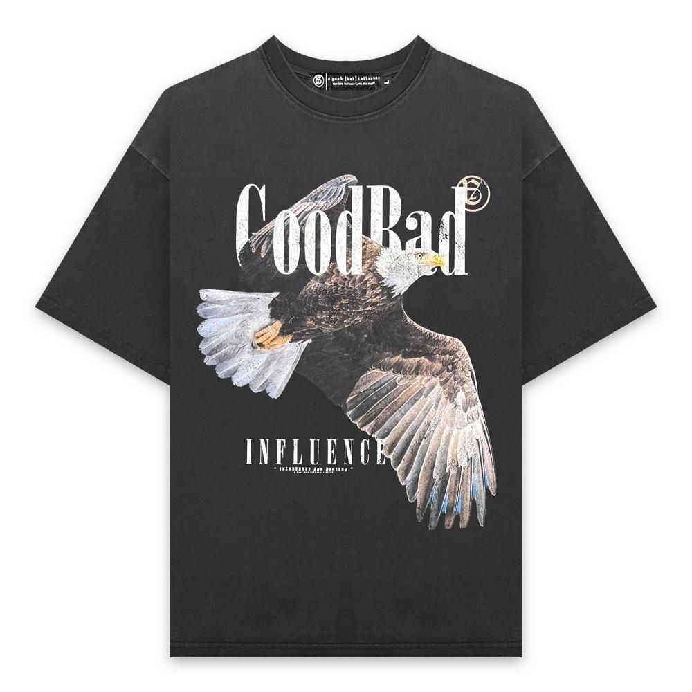 A GOOD BAD INFLUENCE | HAWK T-SHIRT / BLACK