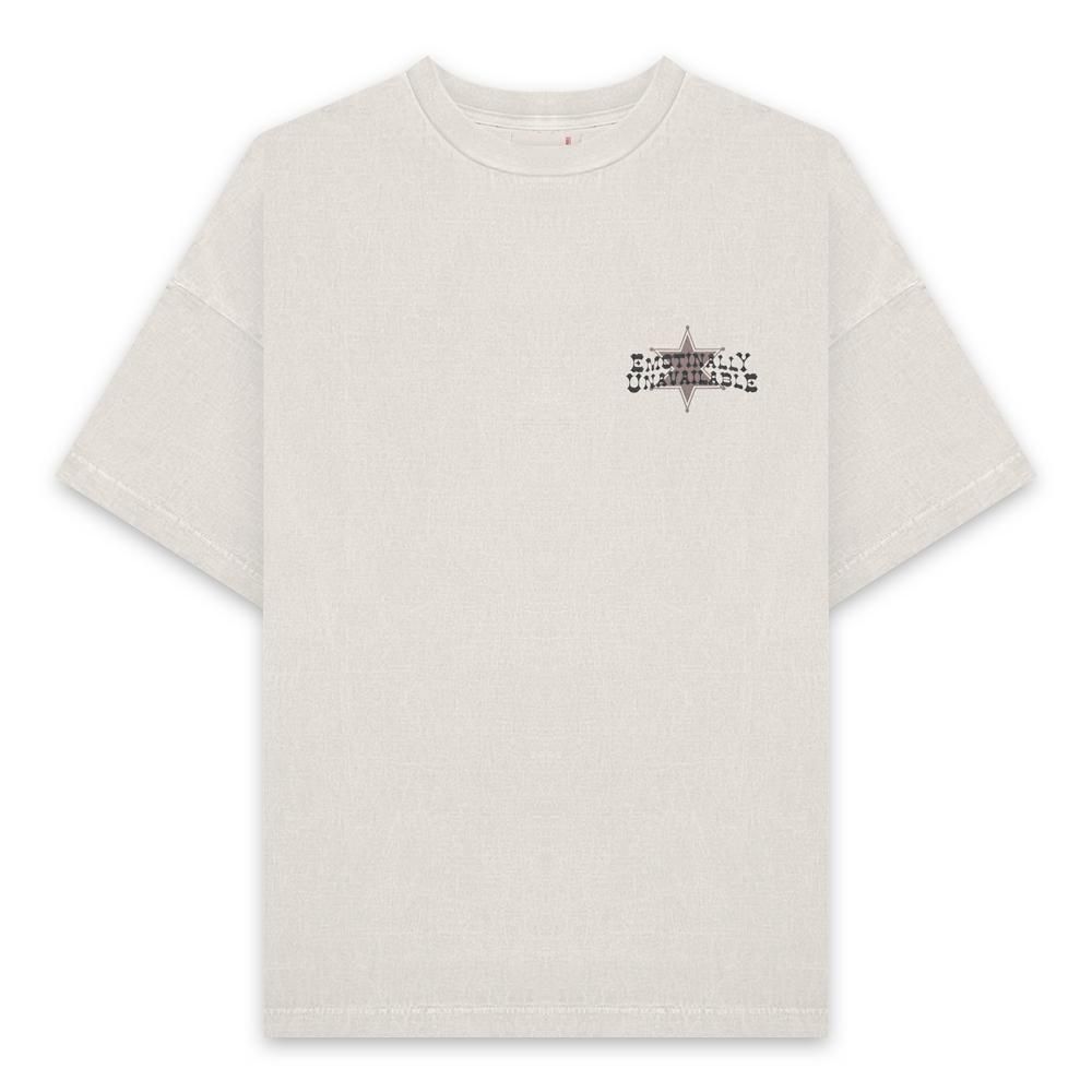 EMOTIONALLY UNAVAILABLE | EU WILD WEST SS TEE / WHITE