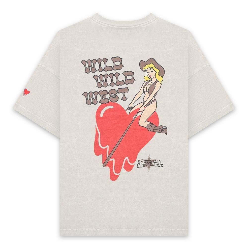 EMOTIONALLY UNAVAILABLE | EU WILD WEST SS TEE / WHITE