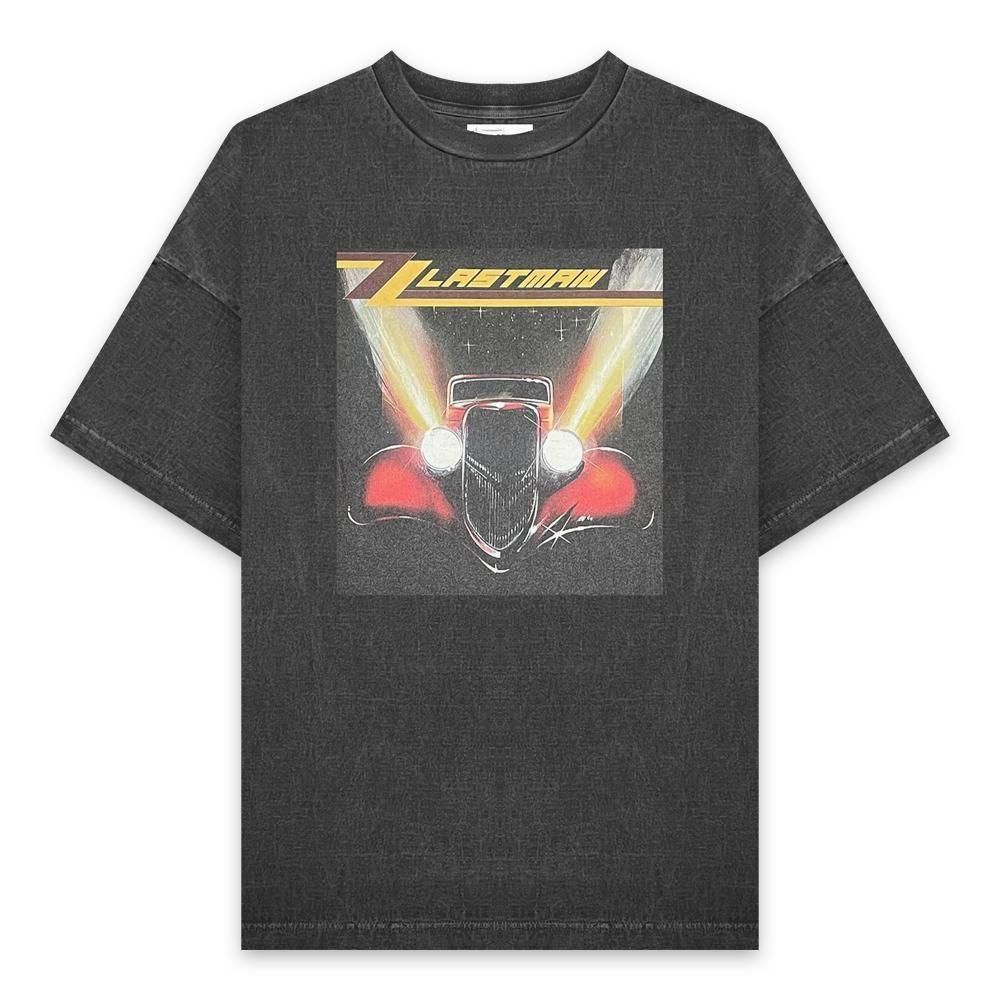 LASTMAN | PRINTED TEE -HEAD LIGHT- / BLACK
