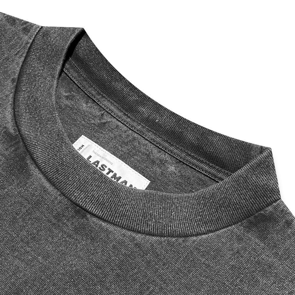 LASTMAN | PRINTED TEE -HUG- / BLACK