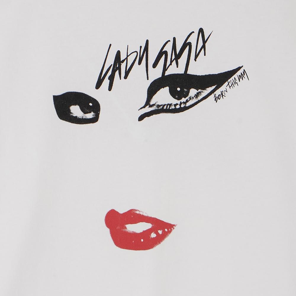 U/MUSIC | LADY GAGA BTW FACE PT SS TEE / WHITE