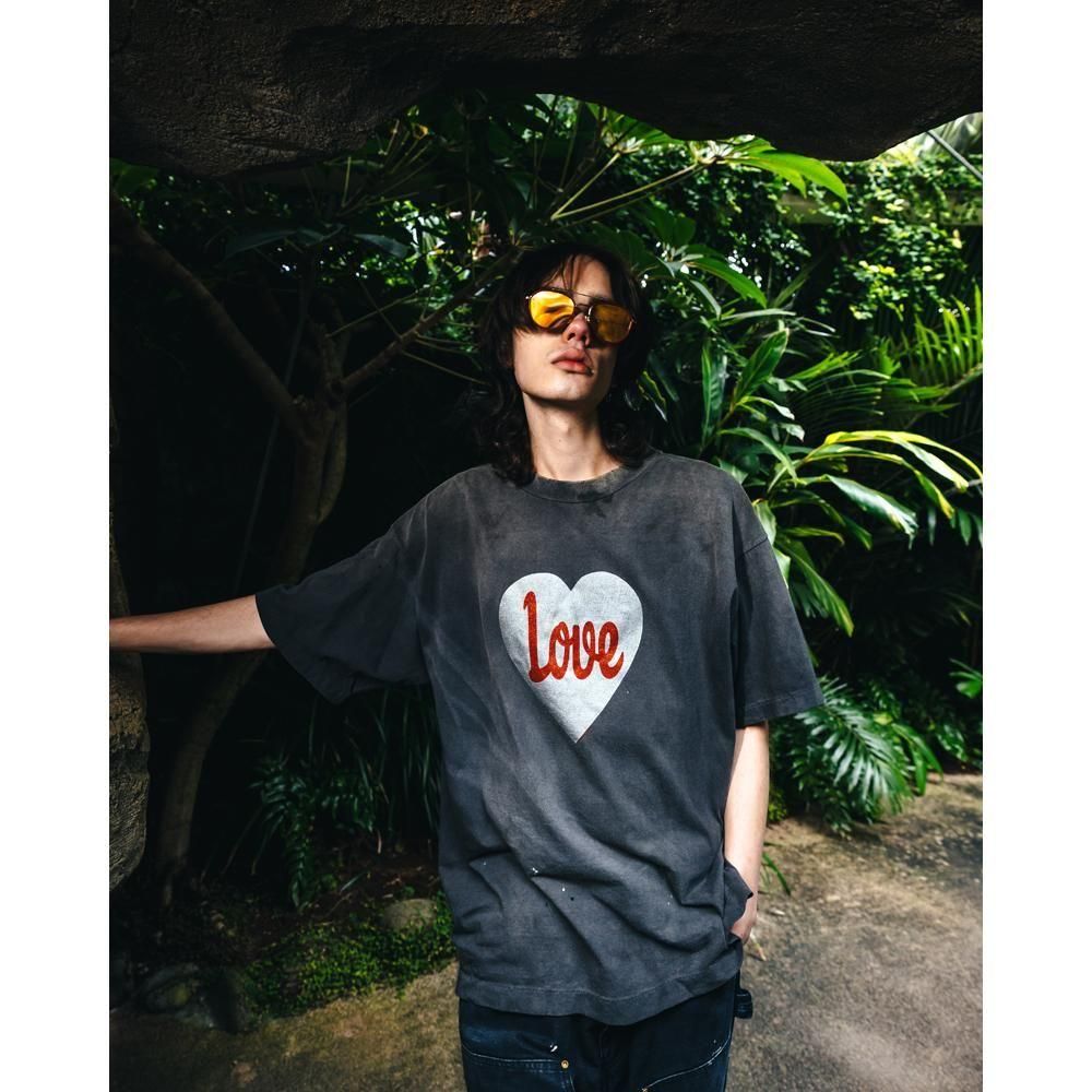 SAINT MXXXXXX | SS TEE HEART LOVE / BLACK