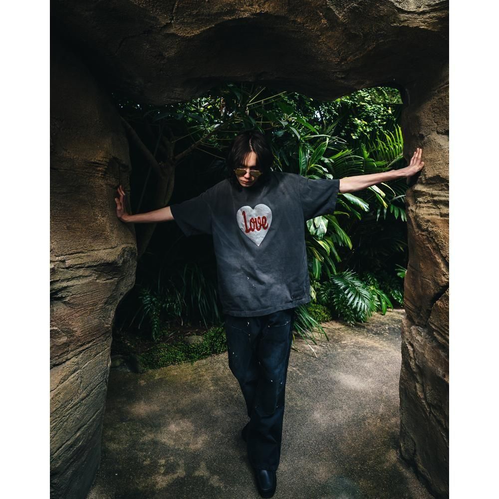 SAINT MXXXXXX | SS TEE HEART LOVE / BLACK