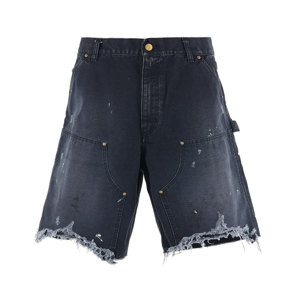 SAINT MXXXXXX | DOUBLE KNEE SHORTS / BLACK