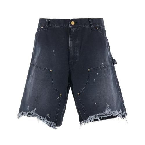 SAINT MXXXXXX | DOUBLE KNEE SHORTS / BLACK