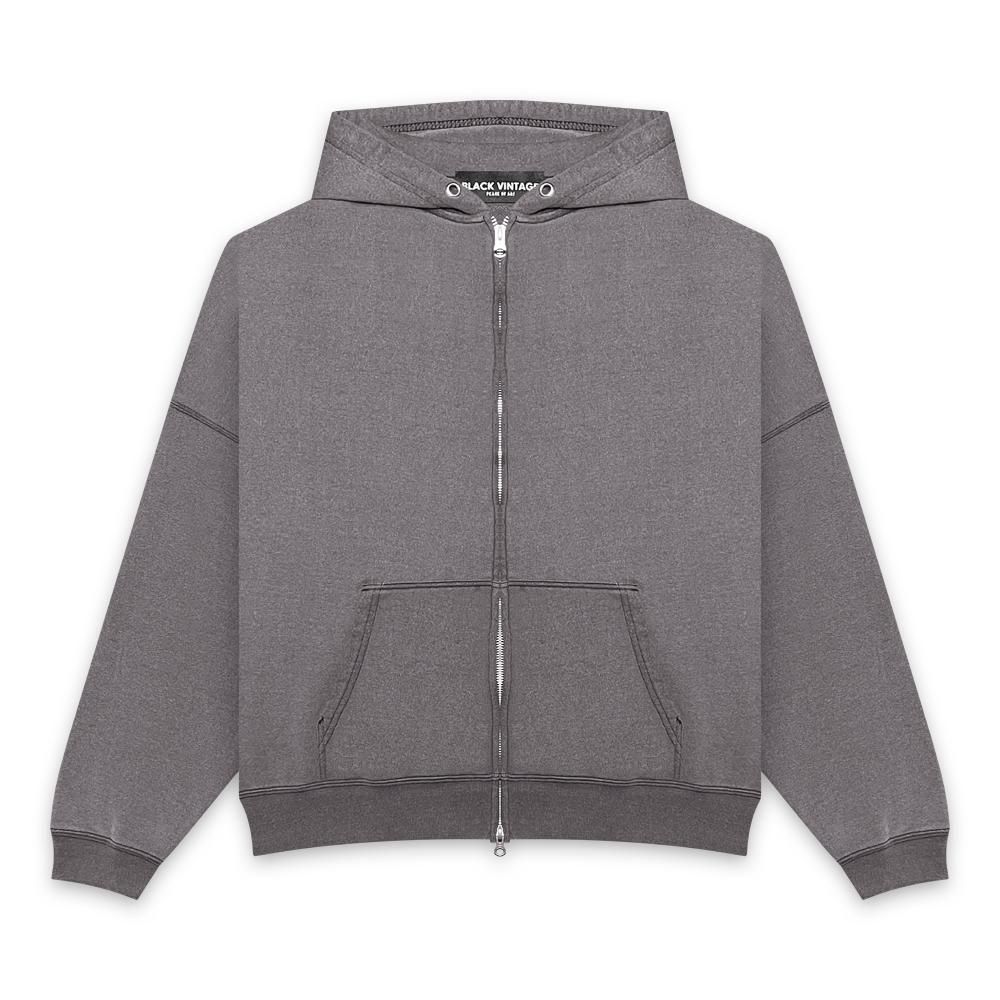 BLACK VINTAGE | ZIP HOODIE VINTAGE PROCESSING / 10YEARS NAVY