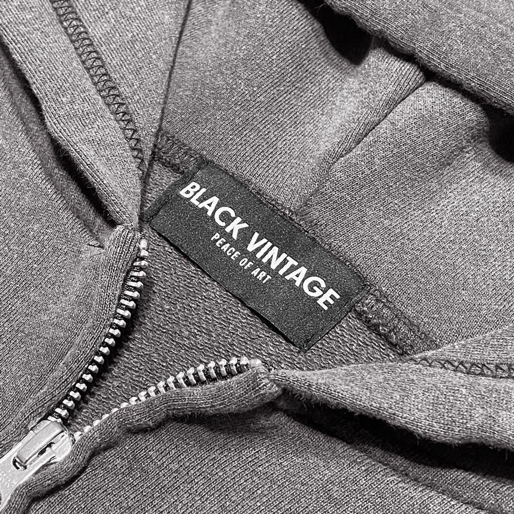 BLACK VINTAGE | ZIP HOODIE VINTAGE PROCESSING / 10YEARS NAVY