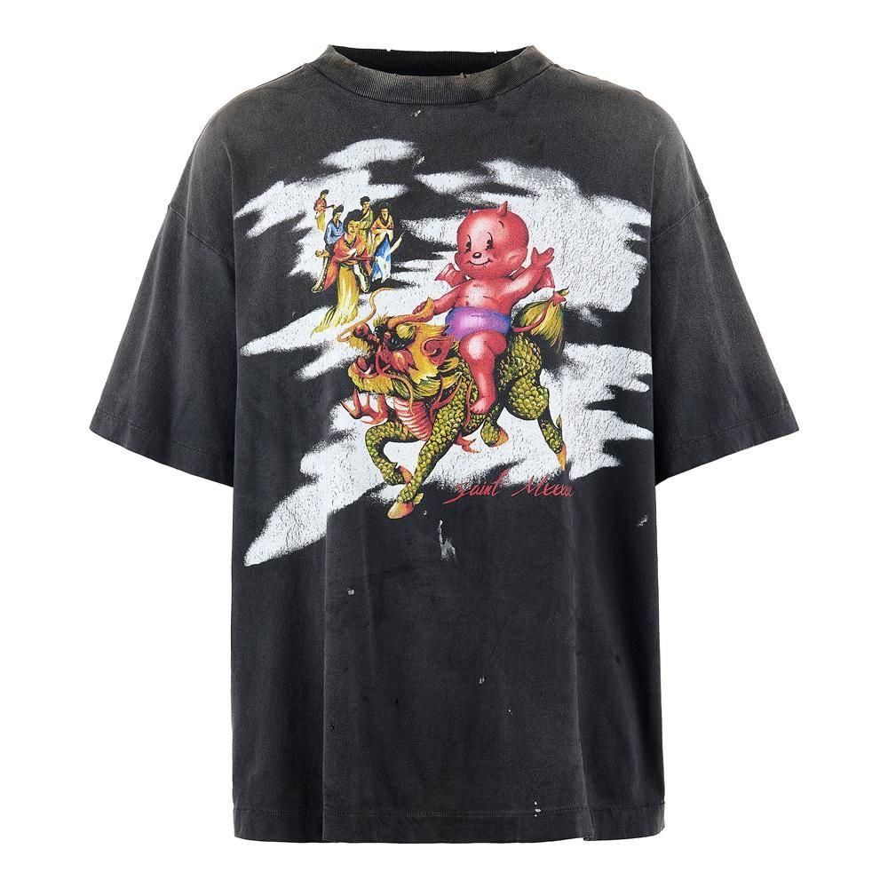 SAINT MXXXXXX | SS TEE DAMAGED / BLACK