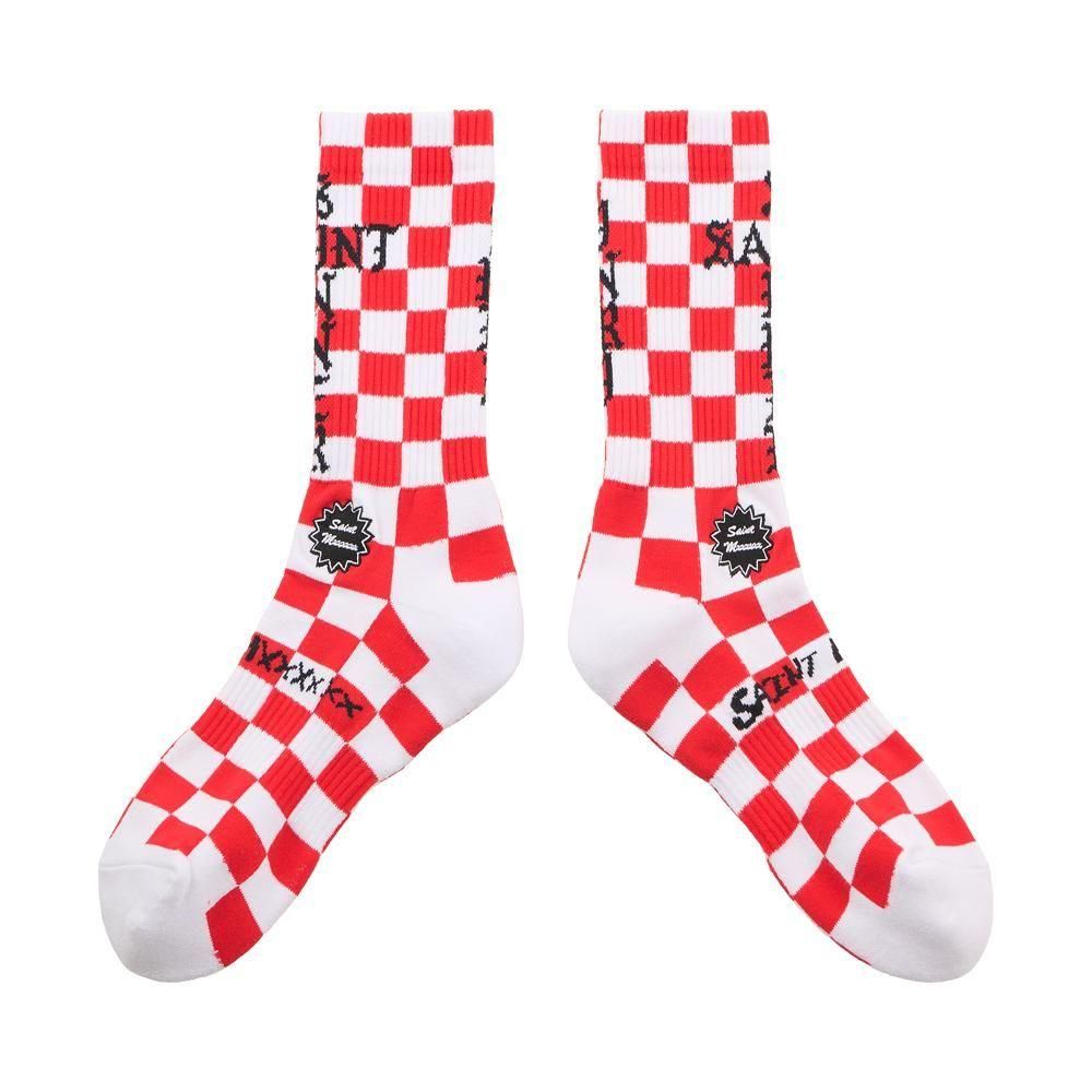 SAINT MXXXXXX | SOCKS SINNER / WHITE+RED