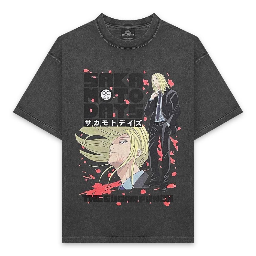 THE SUGAR PUNCH | SAKAMOTO DAYS S/S T-SHIRT (SHISHIBA) / BLACK