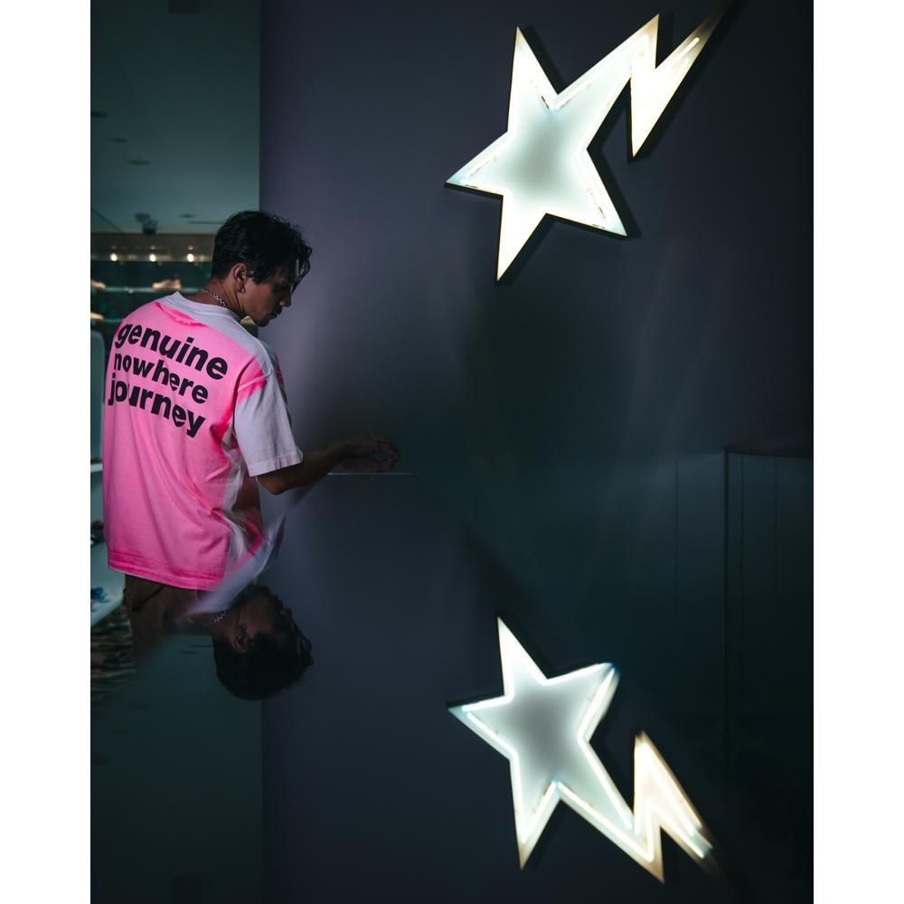 SAINT MXXXXXX | BAPE_SS TEE HANDPRINT / WHITE+PINK
