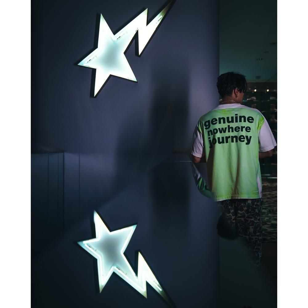 SAINT MXXXXXX | BAPE_SS TEE HANDPRINT / WHITE+GREEN