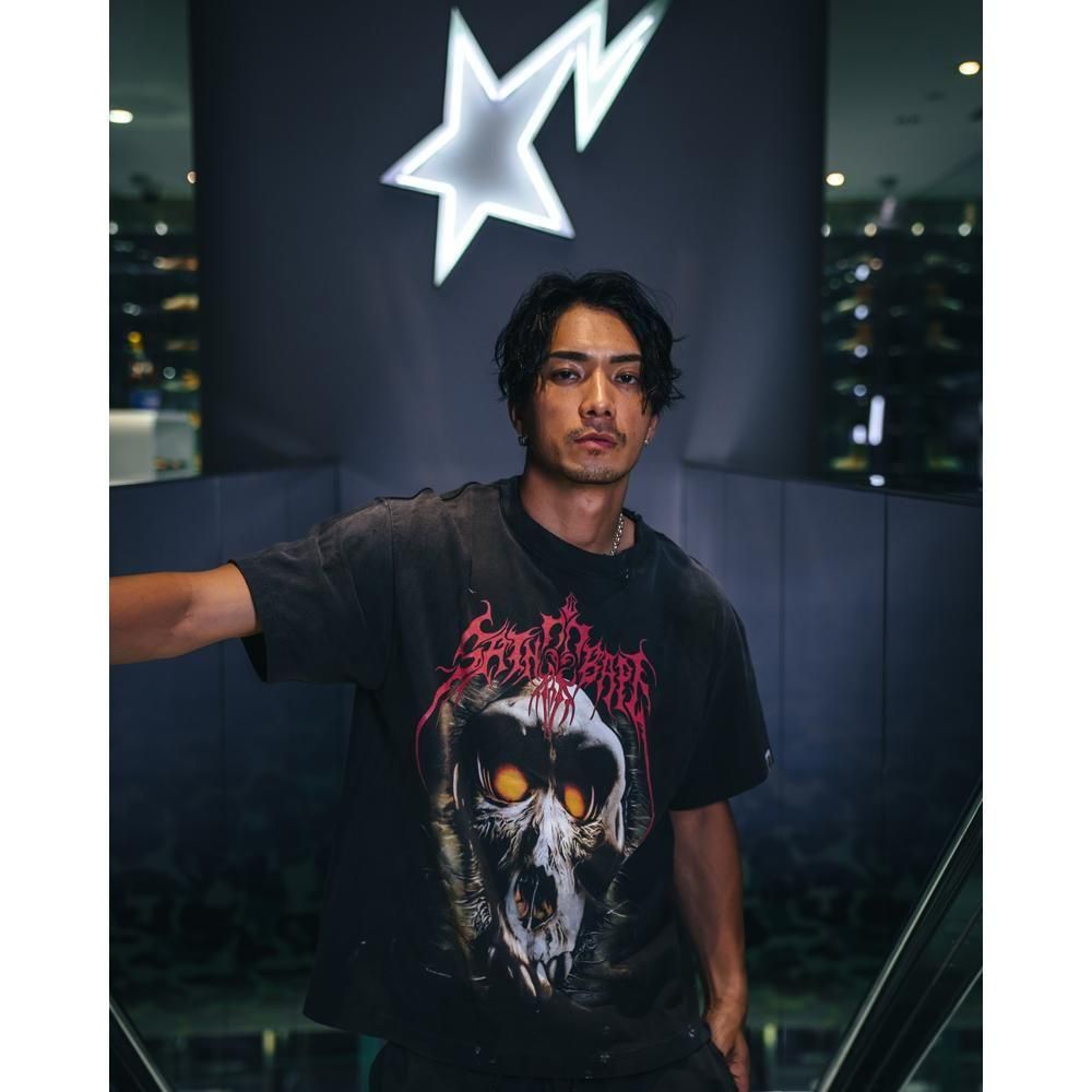 SAINT MXXXXXX | BAPE_SS TEE SAINT BAPE / BLACK