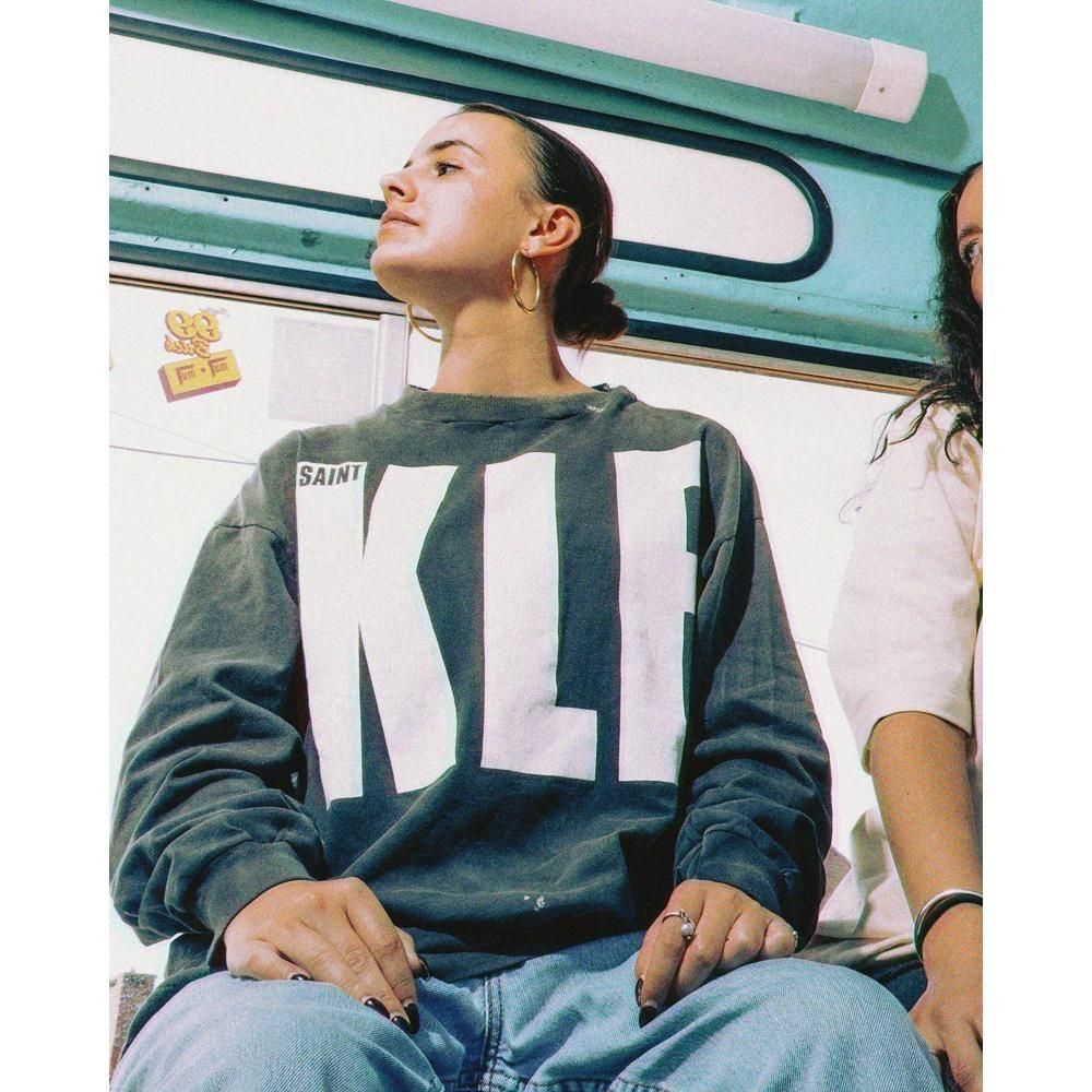 SAINT MXXXXXX | KLF_LS TEE WHITE KLF / BLACK