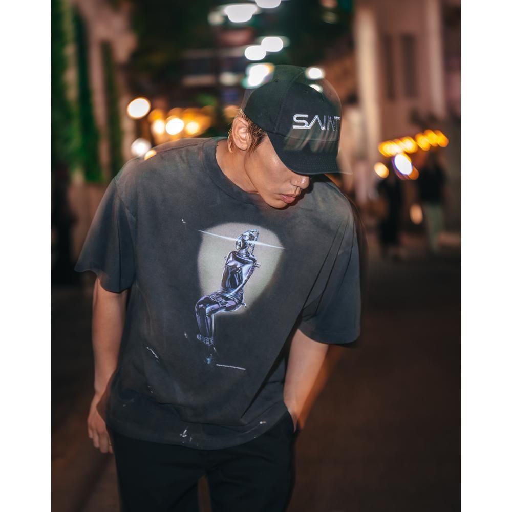SAINT MXXXXXX | SRYM_SS TEE MASK / BLACK