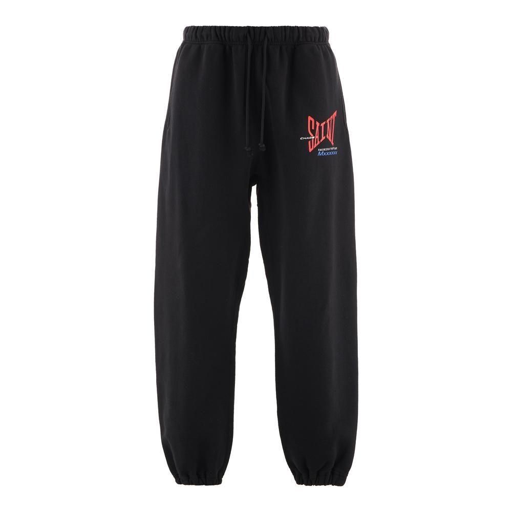 SAINT MXXXXXX | SWEAT PANTS RIBON SAINT / BLACK