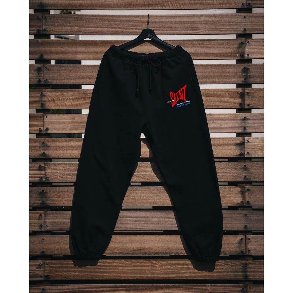 SAINT MXXXXXX | SWEAT PANTS RIBON SAINT / BLACK