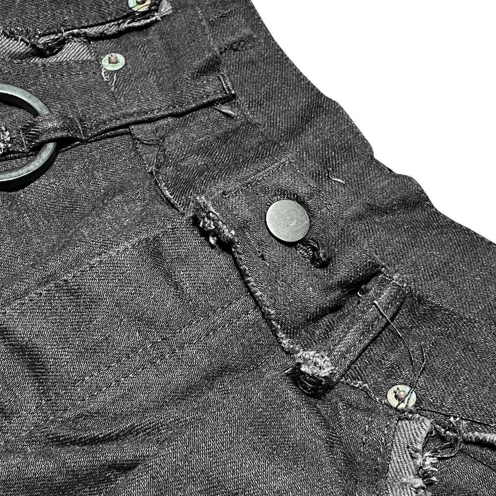 MINUS | SLASH SEAM TWIST CARGO JEANS(NOIR) / BLACK