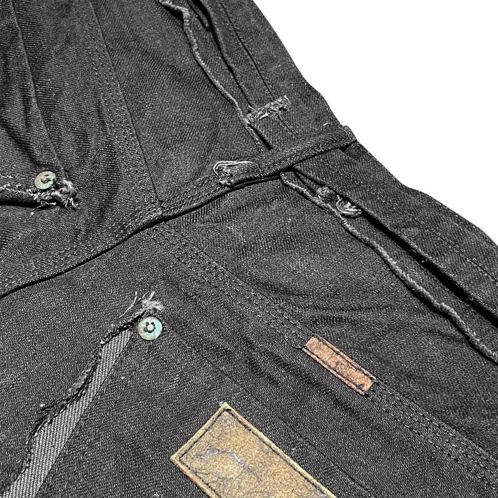 MINUS | SLASH SEAM TWIST CARGO JEANS(NOIR) / BLACK