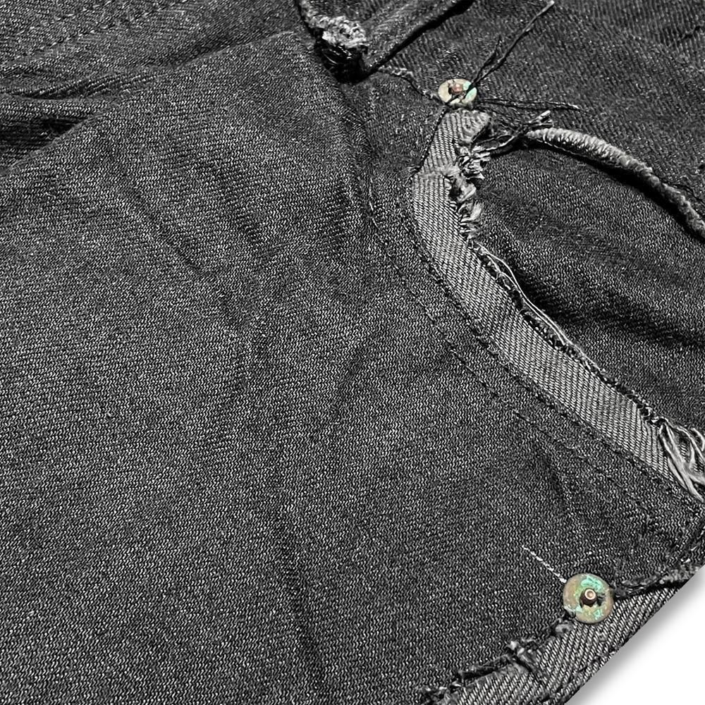 MINUS | SLASH SEAM TWIST CARGO JEANS(NOIR) / BLACK