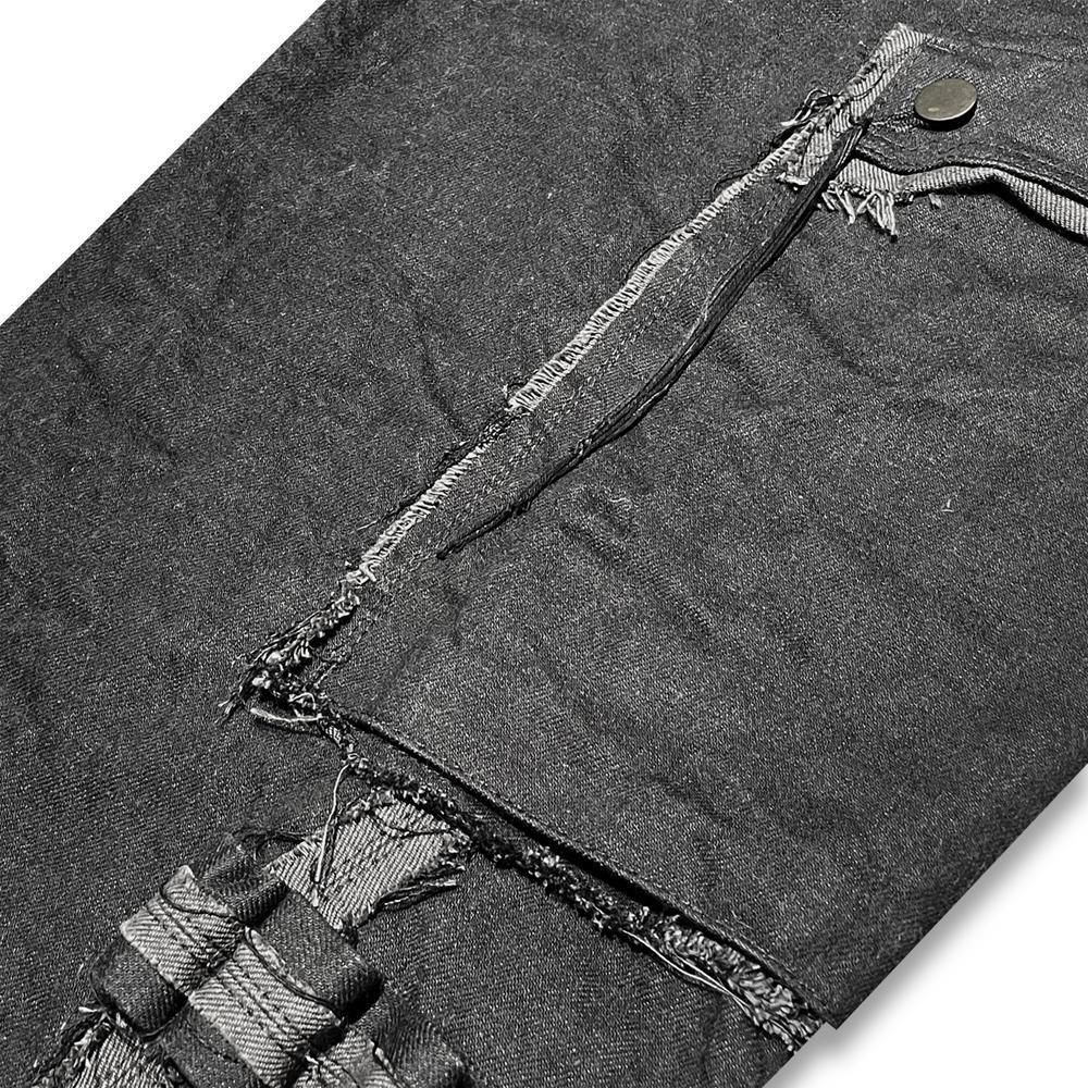 MINUS | SLASH SEAM TWIST CARGO JEANS(NOIR) / BLACK