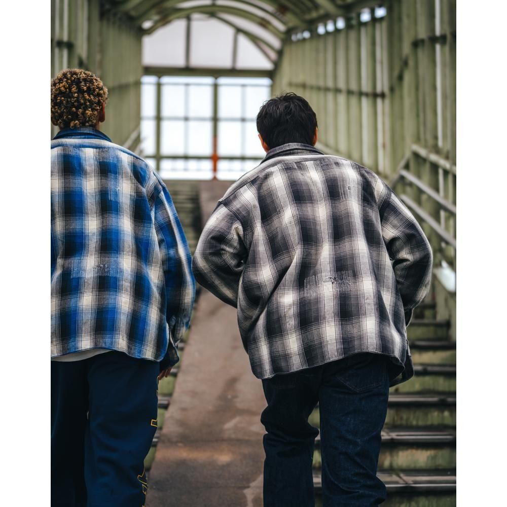 SAINT MXXXXXX | BB_FRANNEL SHIRT CHECK / BLUE