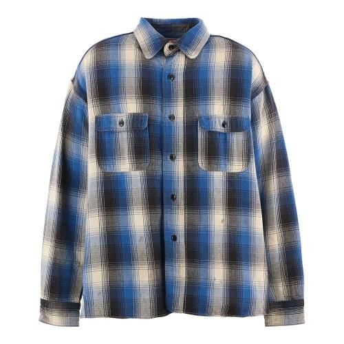 SAINT MXXXXXX | BB_FRANNEL SHIRT CHECK / BLUE