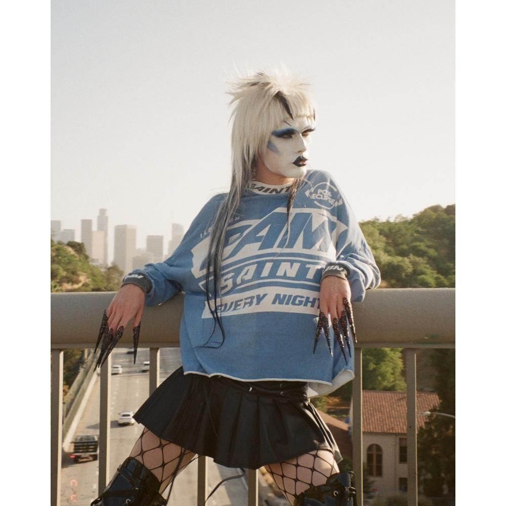 saint mxxxxxx punk girl Lサイズ SAINT MXXXXXX(セントマイケル) 商品ページ - PAM_LS TEE SAINT PAM / BLUE