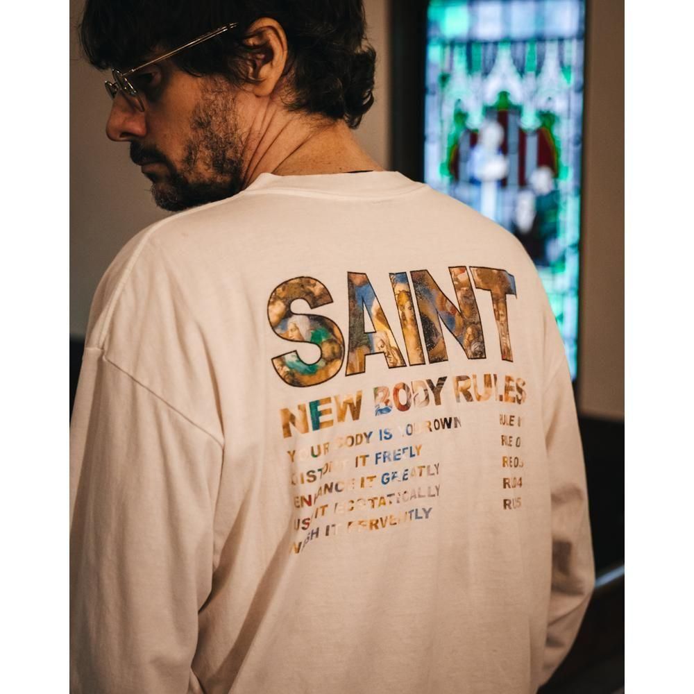 SAINT MXXXXXX | LS TEE NEW BODY RULES / WHITE