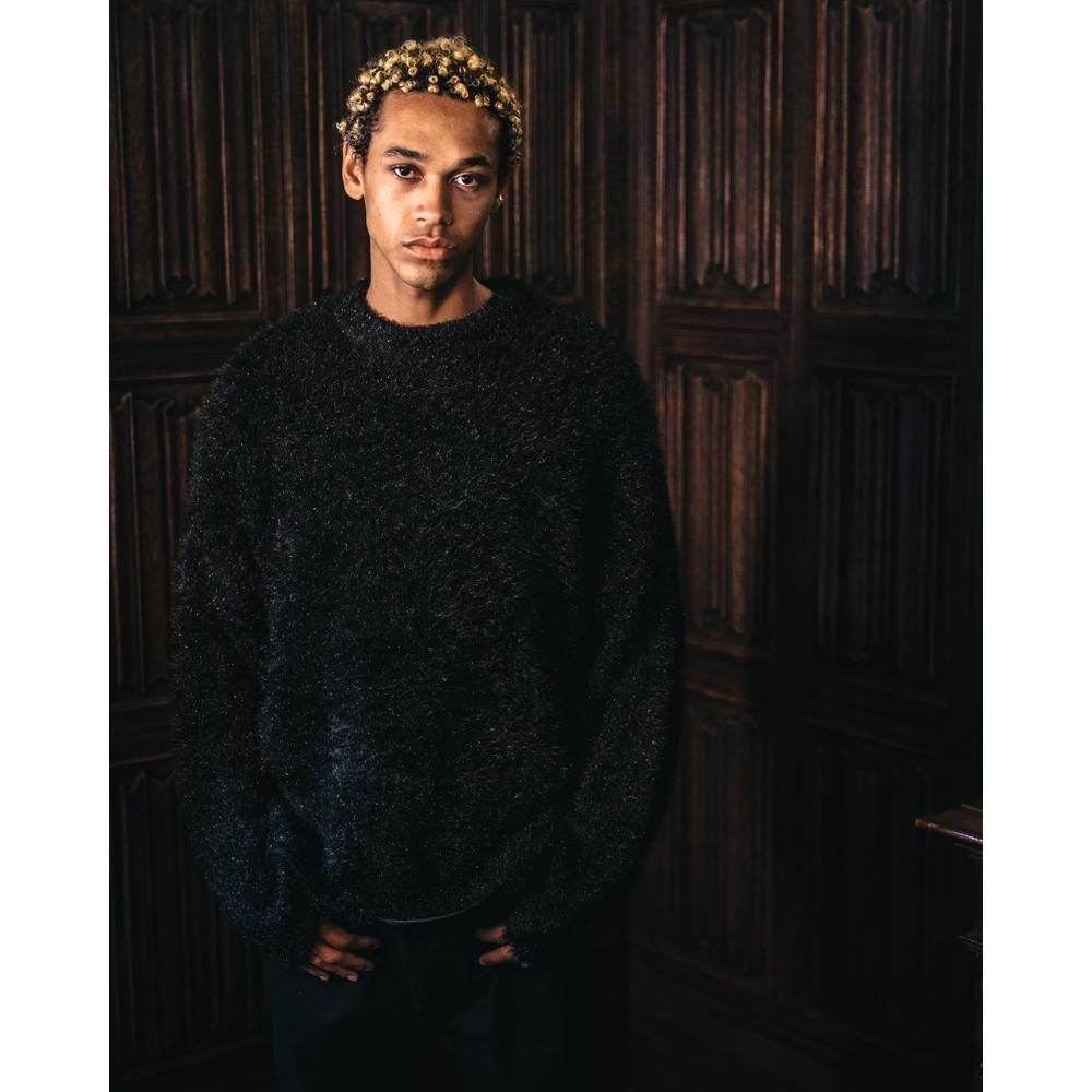 SAINT MXXXXXX | CRW NECK KNIT GLITTER / BLACK