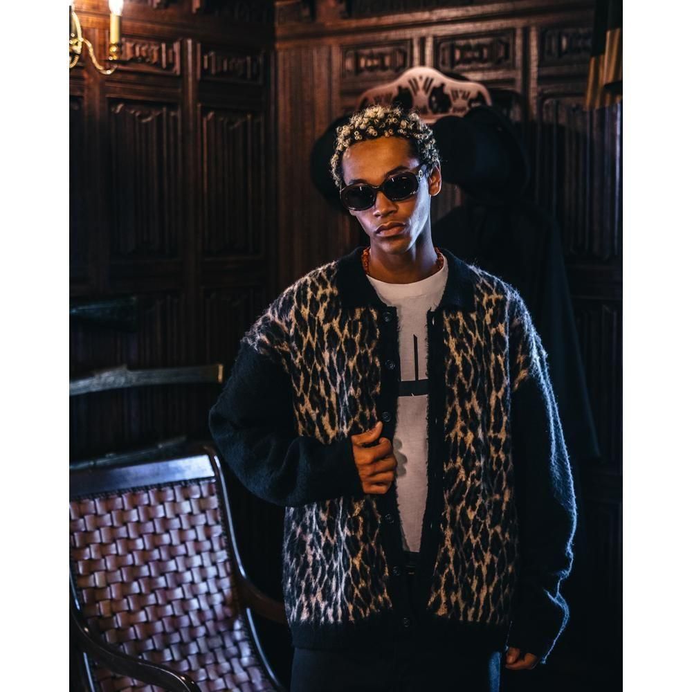 SAINT MXXXXXX | KNIT CARDIGAN LEOPARD / BLACK