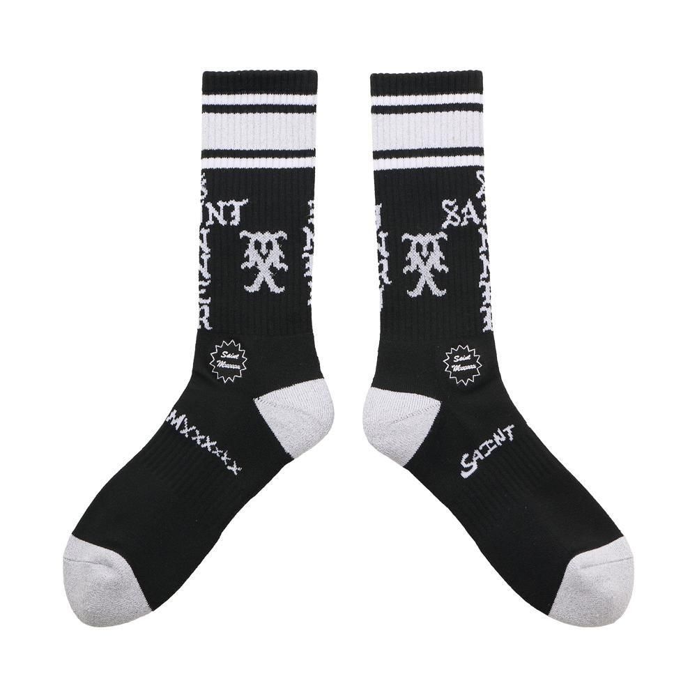 SAINT MXXXXXX | SOCKS SINNER / BLACK+GRAY