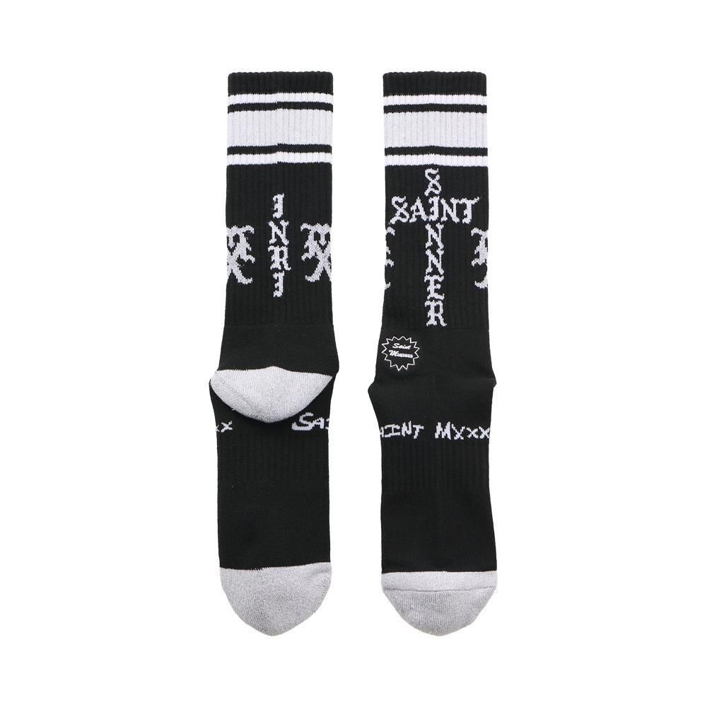 SAINT MXXXXXX | SOCKS SINNER / BLACK+GRAY